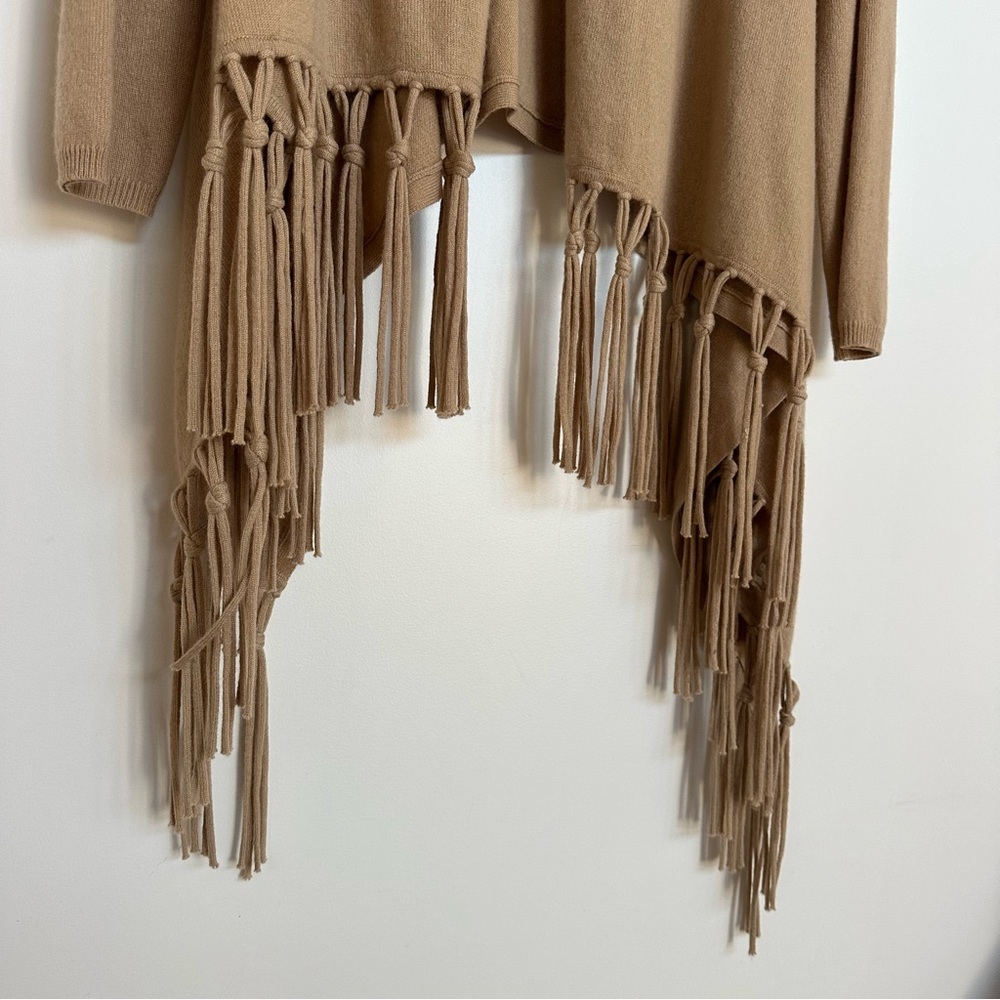 Ply Cashmere Fringe Cardigan Sweater Size Small - Picture 3 of 8